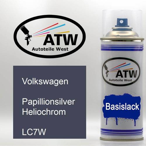 Volkswagen, Papillionsilver Heliochrom, LC7W: 400ml Sprühdose, von ATW Autoteile West.